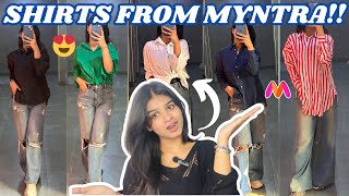 5 Trendy Myntra Shirts Every Girl Needs Honest Review 😍👚 [upl. by Asiaj]