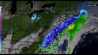 Mid Atlantic Snowstorm Radar 1322 [upl. by Enyalaj]