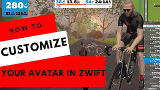 Zwift for beginners 2019  How to customize your avatar  the ZWIFT ZONE tutorial [upl. by Leveroni845]