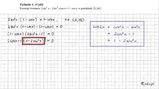 Zadanie 4 Matura maj 2011 PR Trygonometria [upl. by Malo604]