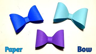 Easy Paper Bow  How To Make Paper Bow  Diy Gift Bow  Gift Warping [upl. by Enialb]