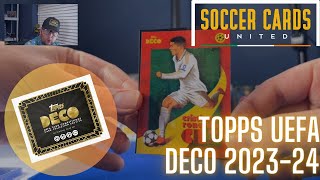 202324 Topps Deco UEFA Club Competitions Soccer Unboxing  Real Madrid Legend Auto [upl. by Nightingale]