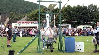 Tilt The Bucket open challenge during the 2019 Ballater Highland Games in Aberdeenshire Scotland [upl. by Bolitho936]