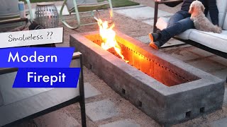 DIY smokeless modern firepit of brick steel and stucco Looks great but does it deliver [upl. by Anaek236]