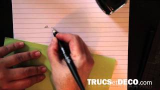 Calligraphie anglaise  Tutoriel par trucsetdecocom [upl. by Merchant]