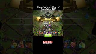 Highest loot ever in history of clash of clans☝️💀☠️ clashofclans clashing clash coc supercell [upl. by Paule]