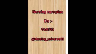 Nursing care plan on gastritis ncp careplan medico notes viralvideos viral trendingreels [upl. by Ardnaek228]