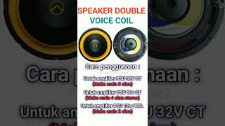 Cara memaksimalkan watt speaker double voice coil youtubeshorts amplifier speaker [upl. by Yellas]