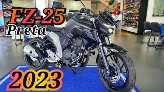 FAZER 250 PRETA 2023 FZ25 [upl. by Gnen960]