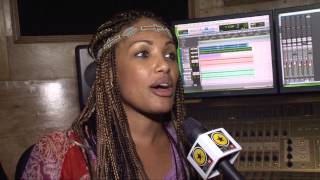 HOLLYWOOD ACTRESS KD AUBERT RECORDS IN JAMAICA [upl. by Yks132]