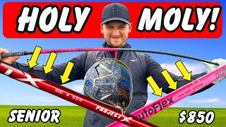 I Put a 850 AUTOFLEX Shaft In The CALLAWAY AI SMOKE DRIVER VS SENIOR SHAFTHOLY MOLY [upl. by Ervine451]