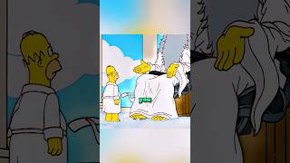 Homer Meets God Face to Face simpsons shorts [upl. by Eglanteen]