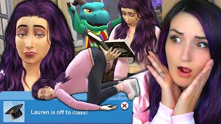 Attending University Classes UNTIL I DIE in The Sims 4 [upl. by Idnak]