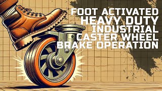 Foot Activated Heavy Duty Industrial Caster Wheel Brake Operation [upl. by Joshia961]