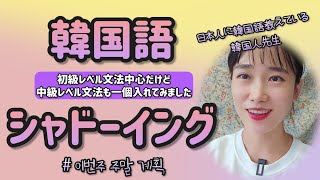 【韓国語初級中級会話⑥】中級文型を少し入れてみたけど、聞き取れるかな⁈ [upl. by Apthorp]