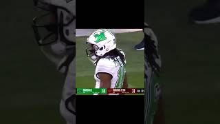 Marshall WR Christian Fitzpatrick with a fantastic onehanded catch vs Virginia Tech [upl. by Xylon]