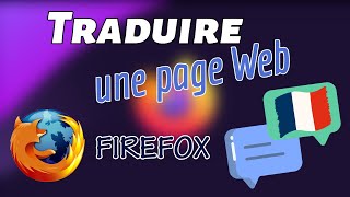 Traduire une page Web avec Firefox [upl. by Zoa]