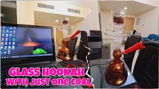 Glass Hookah  Glass Shisha  One Coal Trick  Al Fakher Flavours [upl. by Eissolf]