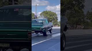 Very Powerful Chevy Nova Gasser Drag Racing at Central Illinois Dragway shorts [upl. by Anerhs]