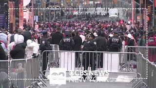 Crowds growing in Times Square ahead of New Years Eve ball drop [upl. by Corbie95]