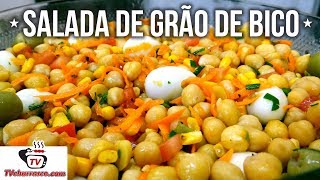 Como Fazer Salada de Grão de Bico  Tv Churrasco [upl. by Ennaear]