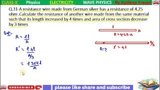 A resistance wire made from German silver has a resistance of 425Ω Calculate the resistance of ano [upl. by Watson]