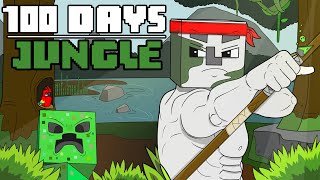 100 Days  Minecraft JUNGLE [upl. by Calisa687]