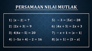 Persamaan nilai mutlak matematika kelas x [upl. by Asenad197]