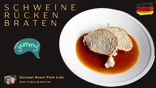 🇩🇪 Schweinerückenbraten 🇩🇪 Schweinebraten Rezept mit Untertiteln [upl. by Lletnuahs608]