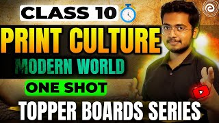 Print Culture and the Modern world ONE SHOT SERIES p1  Class 10 Social Science  Hussain Sir [upl. by Ardnek]