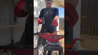 Using my homemade holdfast tool bladesmithing toolmaker knifehandle welding diy blacksmith [upl. by Adamek]