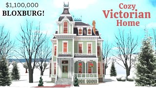 Bloxburg  Cozy New England Victorian Home  Tour and Speedbuild Part 1 [upl. by Daitzman531]