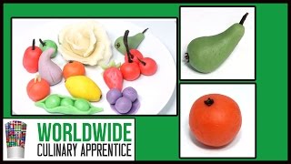 Marzipan Fruits  Cake decoration  Desert Garnishes  Sweet Treats  Sugar Garnishes Art [upl. by Latt]