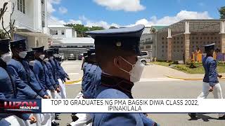 Top 10 graduates ng PMA Bagsik Diwa class 2022 ipinakilala [upl. by Anelet]