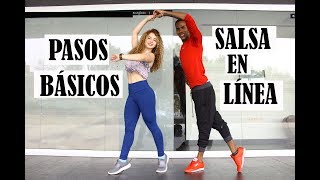 PASOS BÁSICOS DE SALSA EN LINEA CON PAREJA [upl. by Fisher390]