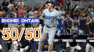 Ohtani makes baseball history with 50th home runs [upl. by Aeriell]