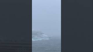 Cruise ship Hit Massive wind Storm cruise storm shorts travel ship sea [upl. by Giff]