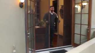 Retractable Screen Door on Office [upl. by Aicercal]