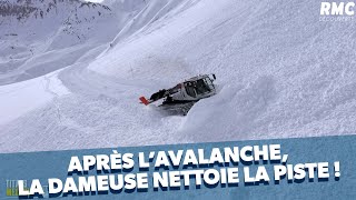 Les dameuses nettoient les avalanches des pistes [upl. by Donohue]