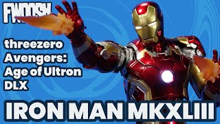 DLX Iron Man Mark 43 Marvel Avengers Age of Ultron ThreeZero ThreeA Action Figure Review [upl. by Amias]