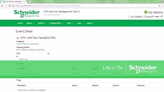 Configuring Clearing Events in APC Network Management Card NMC2  Schneider Electric Support [upl. by Akcimat]