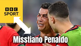 BBC labels Ronaldo “Misstiano Penaldo” Live On Air [upl. by Nyrhtakyram779]