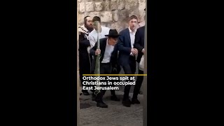 Orthodox Jews spit at Christians in occupied East Jerusalem [upl. by Maleki]