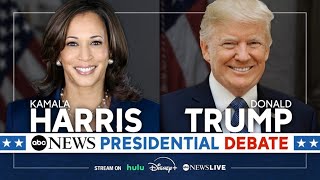 ABC News Presidential Debate Harris and Trump meet in Philadelphia [upl. by Engeddi]