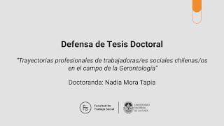 Defensa de tesis doctoral  Doctoranda Natalia Mora Tapia [upl. by Brennen308]