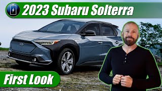 2023 Subaru Solterra First Look [upl. by Sacttler853]