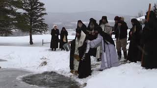 Theophany 2020  Blessing the Waters at Saint John of San Francisco Monastery Cobleskill NY [upl. by Eendyc]