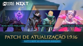 Destaques da Atualização 1916  Servidor Avançado  Mobile Legends Bang Bang [upl. by Enytsirhc]