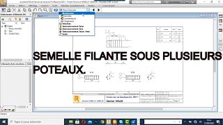 TUT0ROBOT STRUCTURAL ANALYSIS 2021 EXEMPLE PRATIQUE DU DIMENSIONNEMENT DUNE SEMELLE FILANTE [upl. by Dronski]