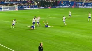 Disallowed Goal from Weston McKennie USMNT vs Panama Live from Atlanta [upl. by Gabe]